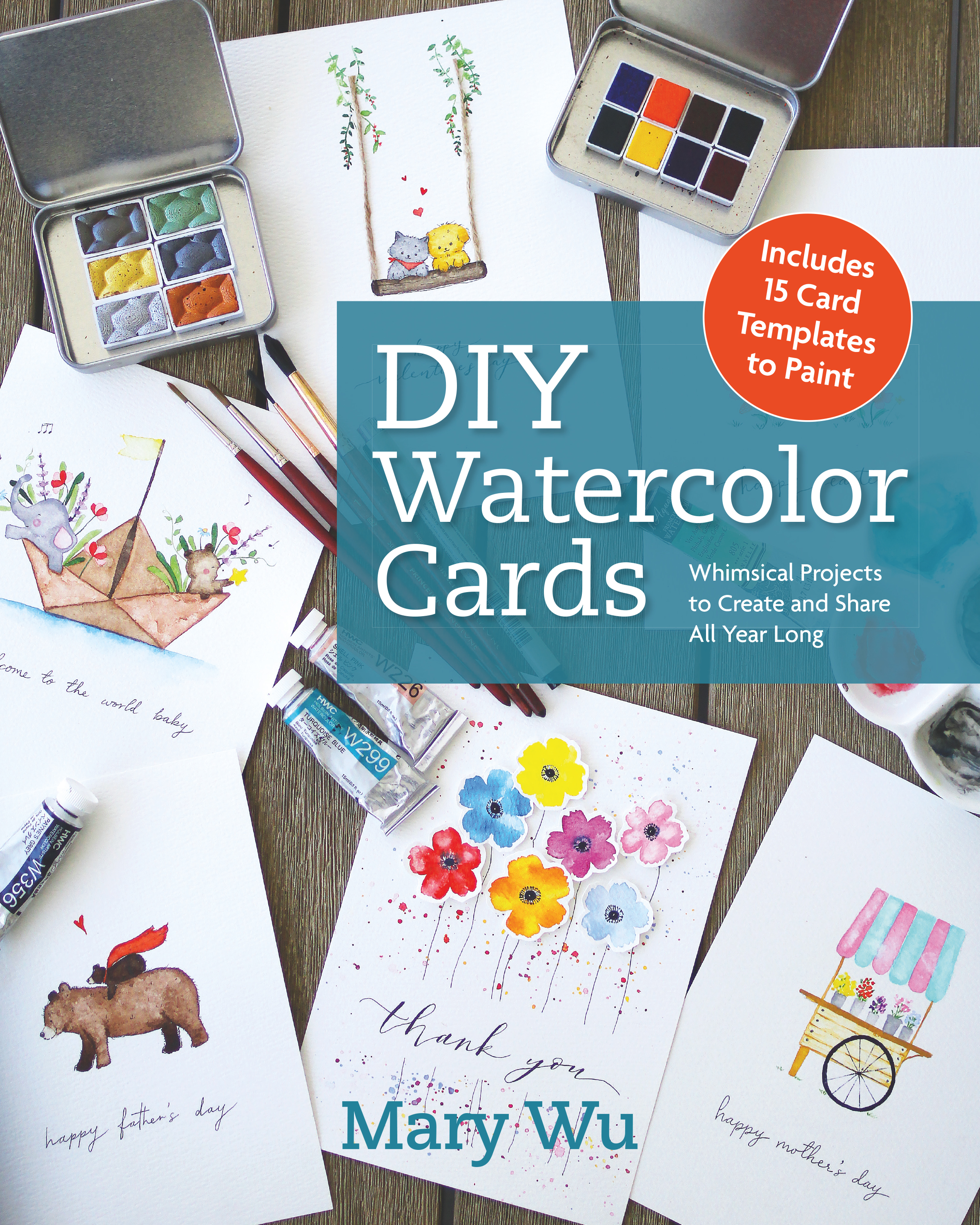 DIY Watercolor Cards Book Cover